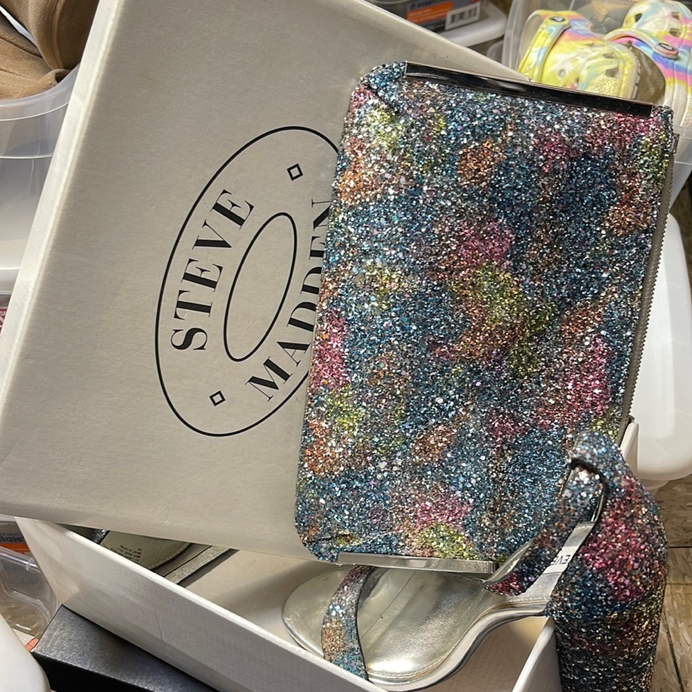 Hells and matching purse.  Used once